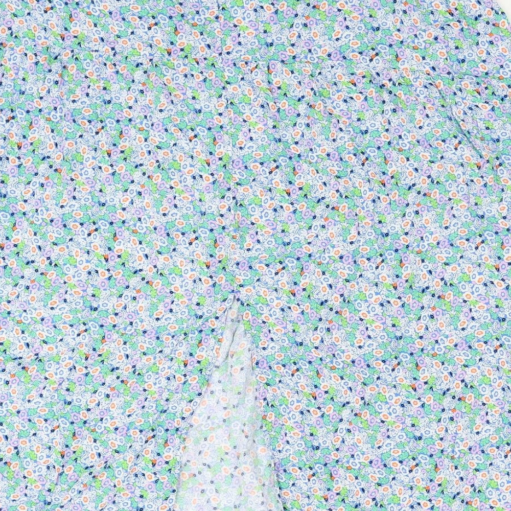 Marks and Spencer Womens Multicoloured Floral Viscose Swing Skirt Size 24