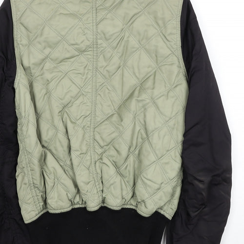 Topshop Womens Green Bomber Jacket Jacket Size 6 Zip