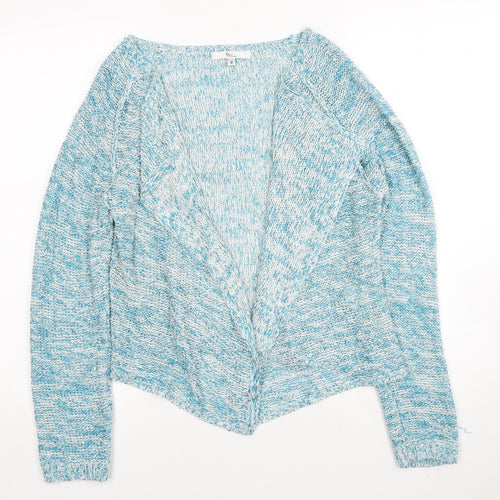 Klass Womens Blue V-Neck Acrylic Cardigan Jumper Size M