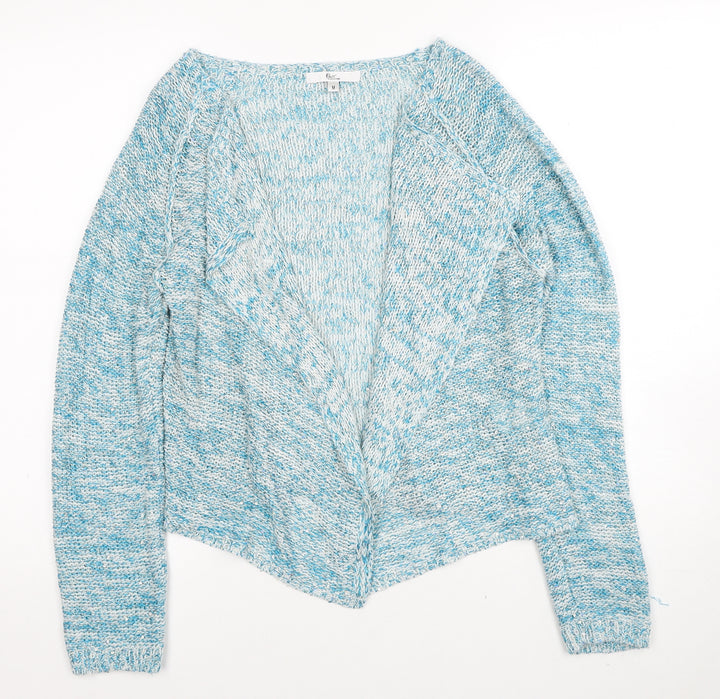 Klass Womens Blue V-Neck Acrylic Cardigan Jumper Size M
