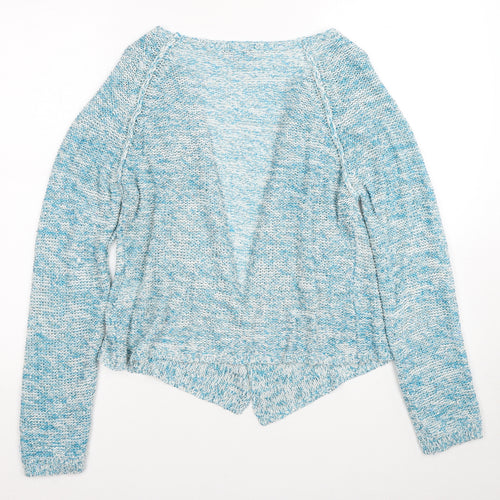 Klass Womens Blue V-Neck Acrylic Cardigan Jumper Size M