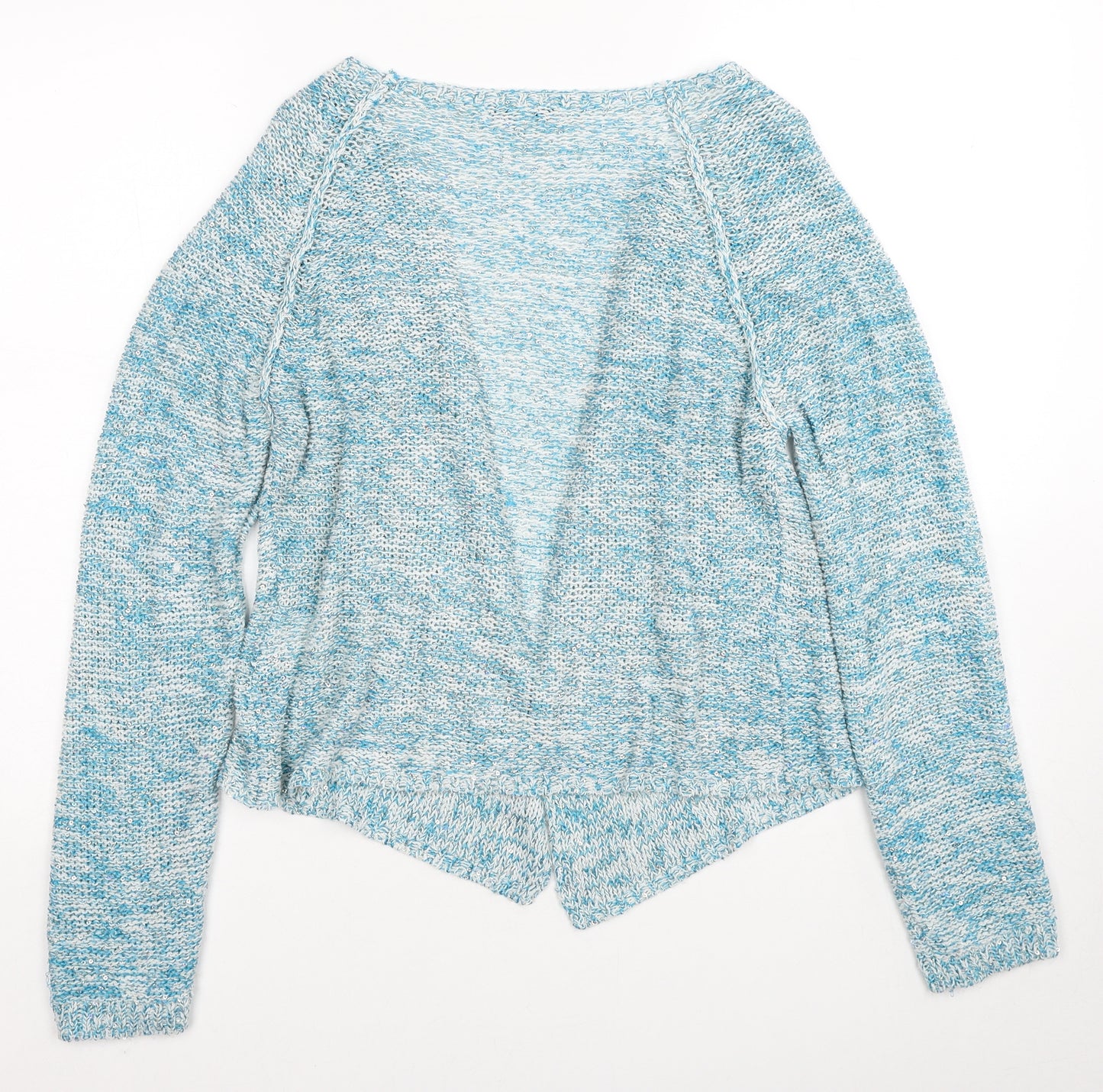 Klass Womens Blue V-Neck Acrylic Cardigan Jumper Size M