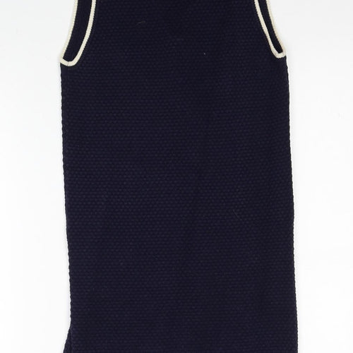 FOREVER 21 Womens Blue Polyester A-Line Size S Round Neck Pullover