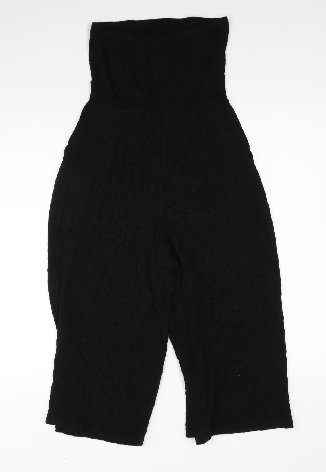 NEXT Womens Black Viscose Jumpsuit One-Piece Size 10 Pullover - Beach Wear