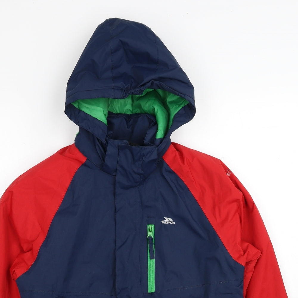 Trespass Boys Blue Windbreaker Jacket Size 11-12 Years Zip
