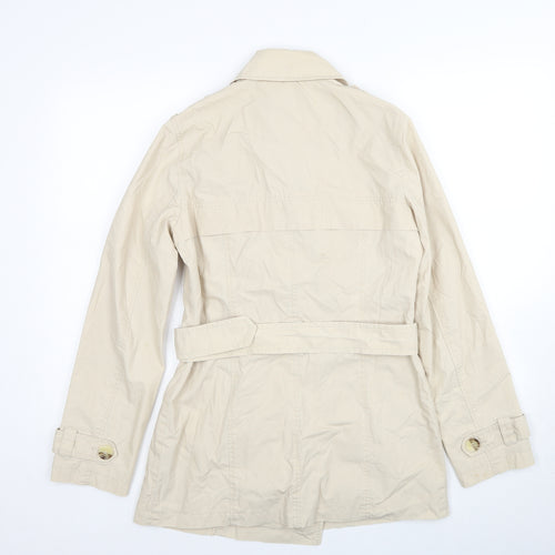 NEXT Womens Beige Trench Coat Coat Size 8 Zip