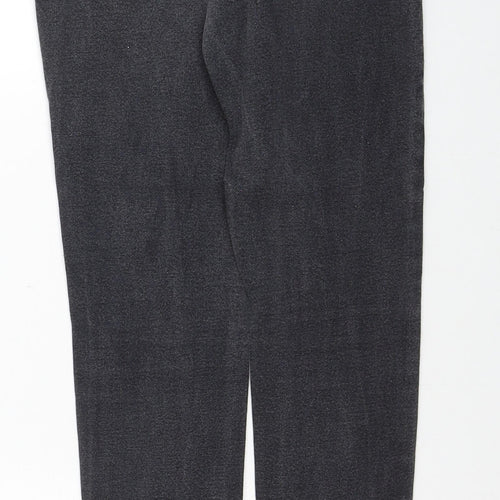 F&F Womens Black Cotton Jegging Jeans Size 8 Regular Zip