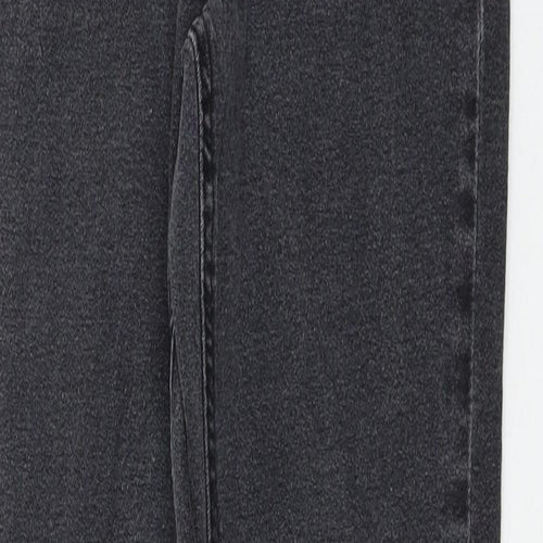 F&F Womens Black Cotton Jegging Jeans Size 8 Regular Zip