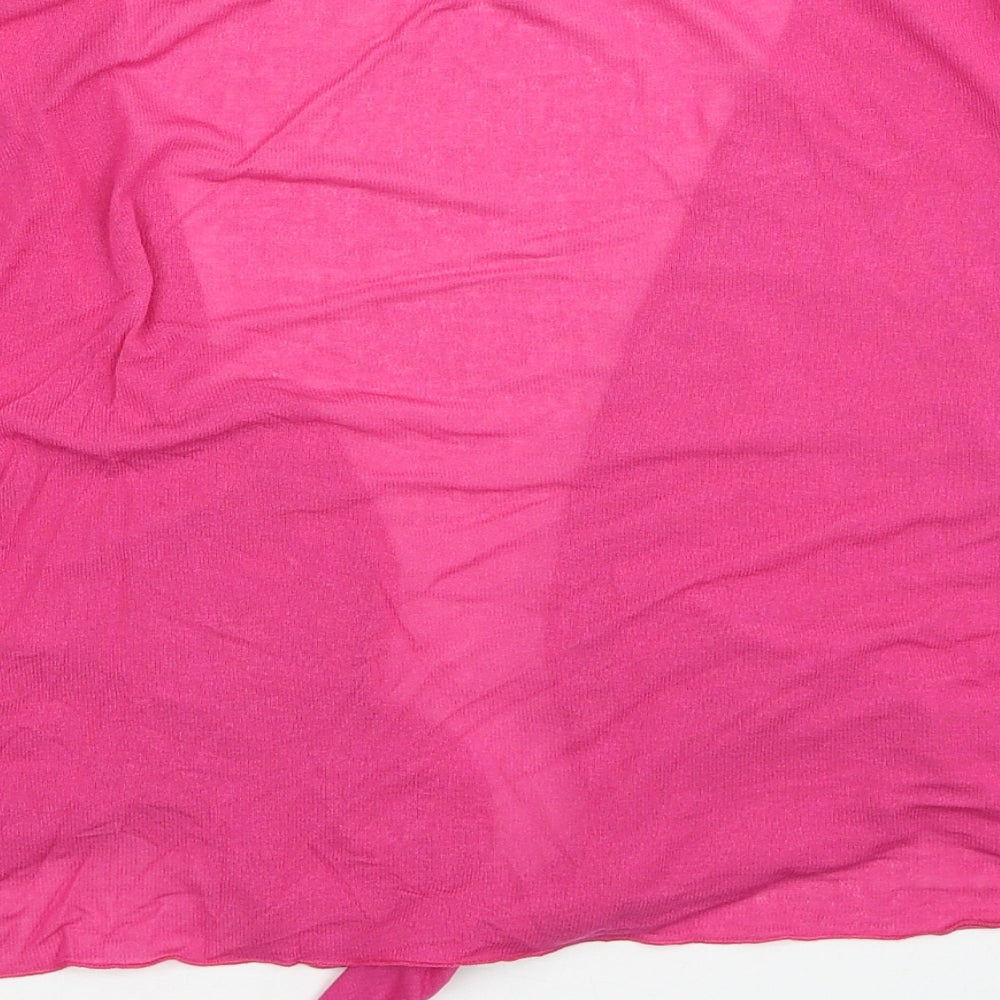 Per Una Womens Pink V-Neck Viscose Cardigan Jumper Size 20