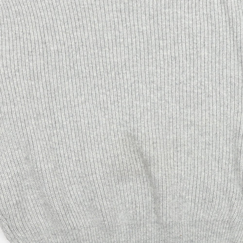 H&M Womens Grey Round Neck Acrylic Pullover Jumper Size L