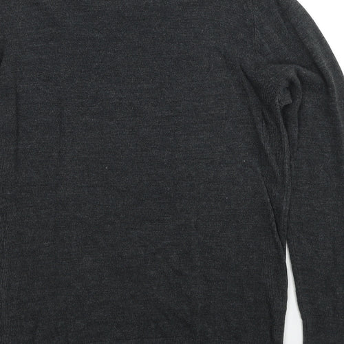 Atmosphere Womens Grey Round Neck Acrylic Pullover Jumper Size 14
