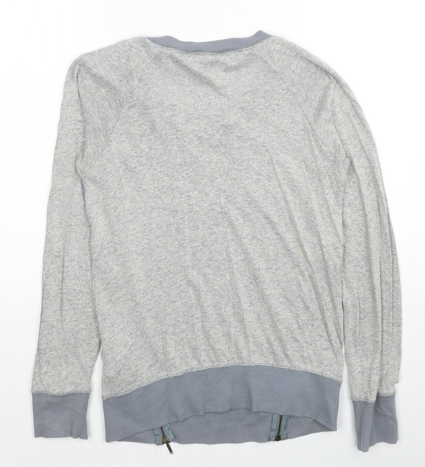 Marks and Spencer Womens Grey Scoop Neck Viscose Pullover Jumper Size 10