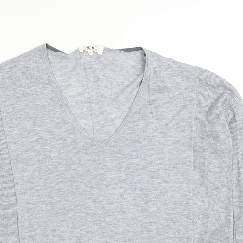 Debenhams Womens Grey V-Neck Polyester Pullover Jumper Size 10