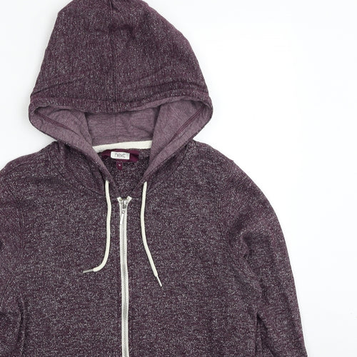 NEXT Womens Purple Cotton Full Zip Hoodie Size 10 Zip