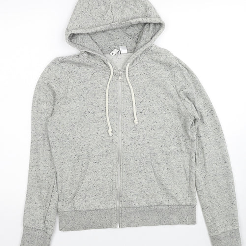 Divided by H&M Womens Grey Cotton Full Zip Hoodie Size S Zip