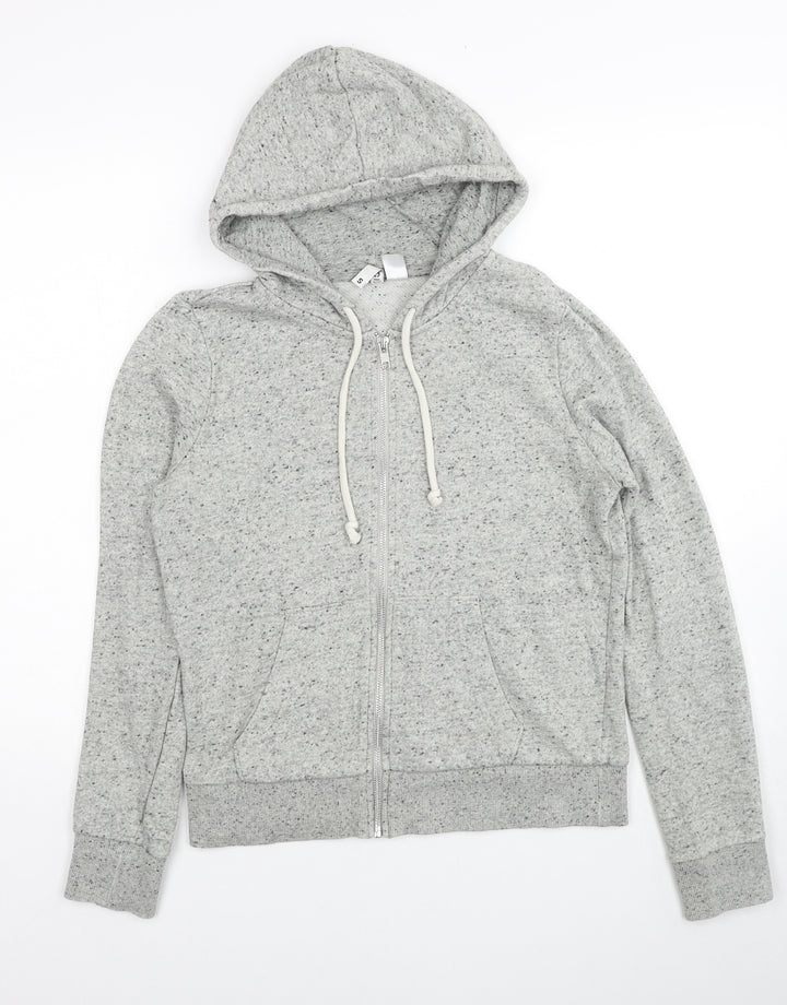 Divided by H&M Womens Grey Cotton Full Zip Hoodie Size S Zip
