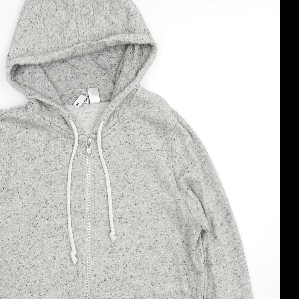 Divided by H&M Womens Grey Cotton Full Zip Hoodie Size S Zip