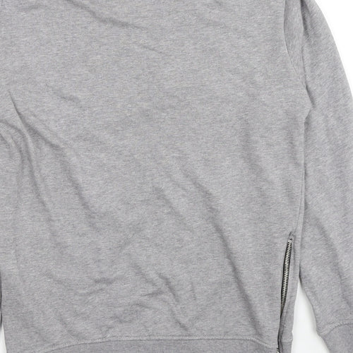 King Kouture Mens Grey Cotton Pullover Sweatshirt Size S