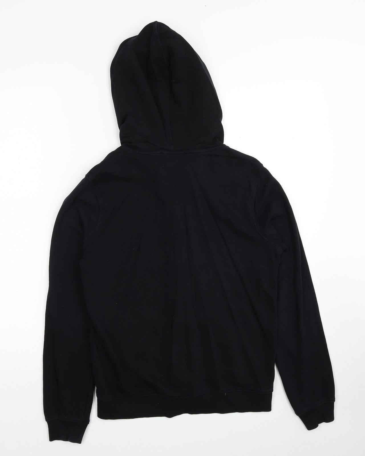 George Womens Black Cotton Full Zip Hoodie Size 10 Zip