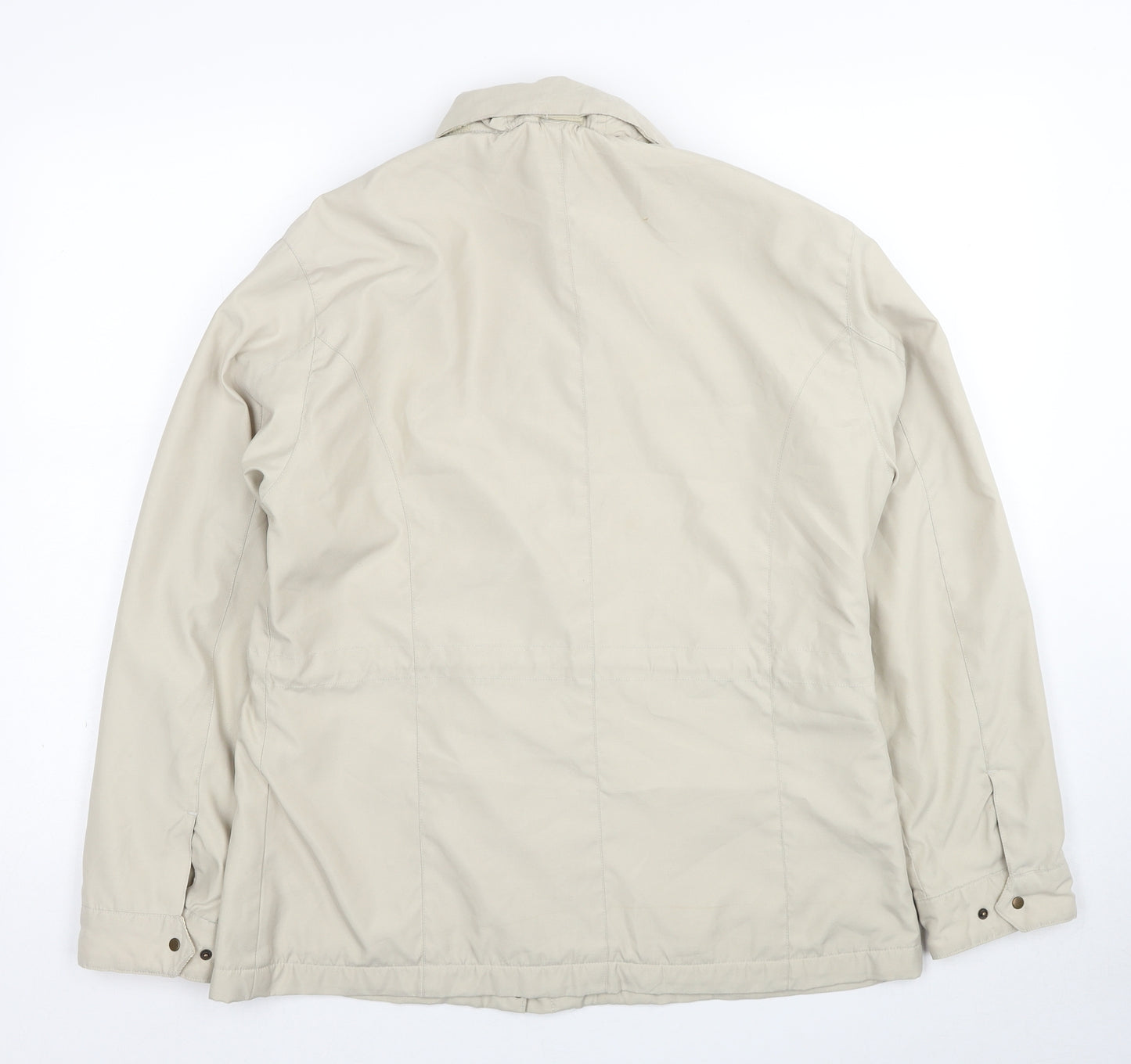 E-vie Womens Beige Jacket Coat Size 14 Zip