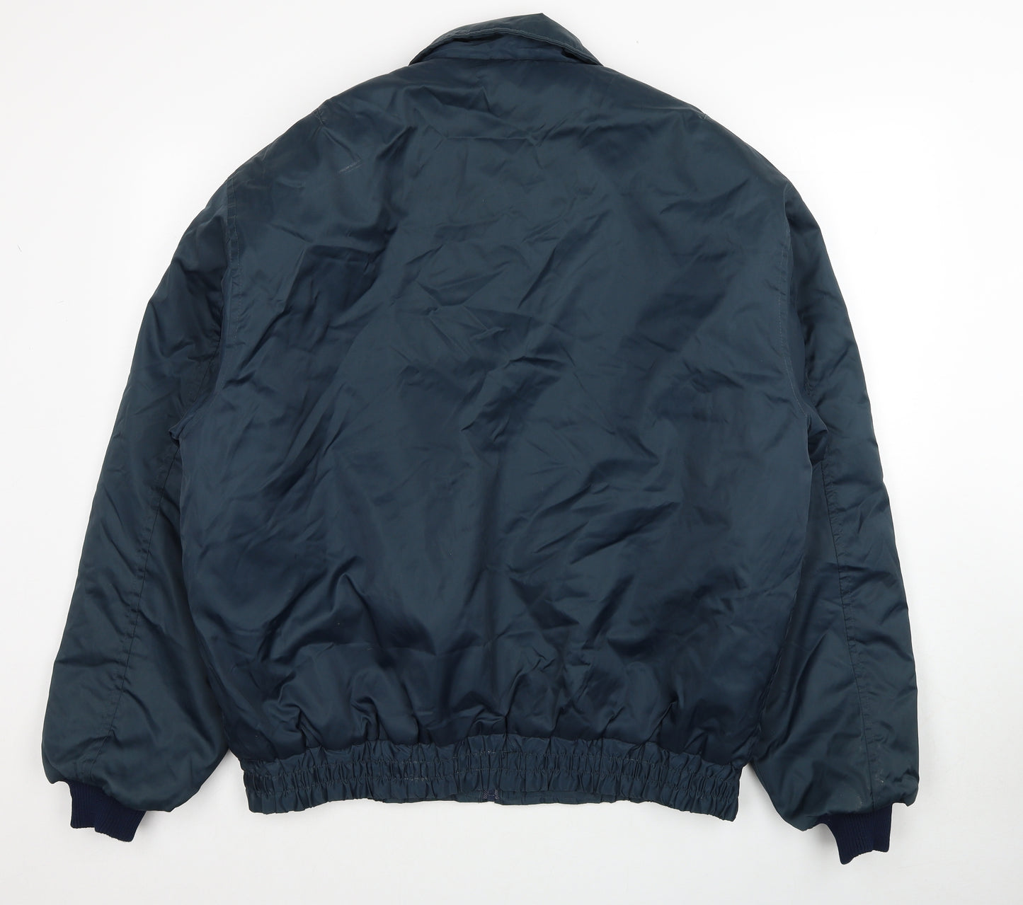 Winter Jacket Mens Blue Bomber Jacket Jacket Size 2XL Zip