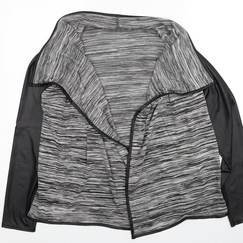 Preworn Womens Grey V-Neck Polyester Cardigan Jumper Size M - Size M-L