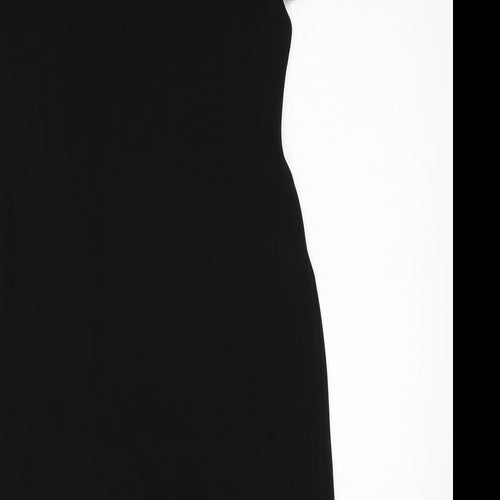 Reflections Womens Black Geometric Viscose A-Line Size 14 Round Neck Pullover