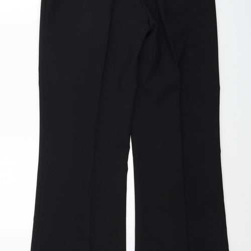 F&F Womens Black Polyester Trousers Size 10 Regular Zip