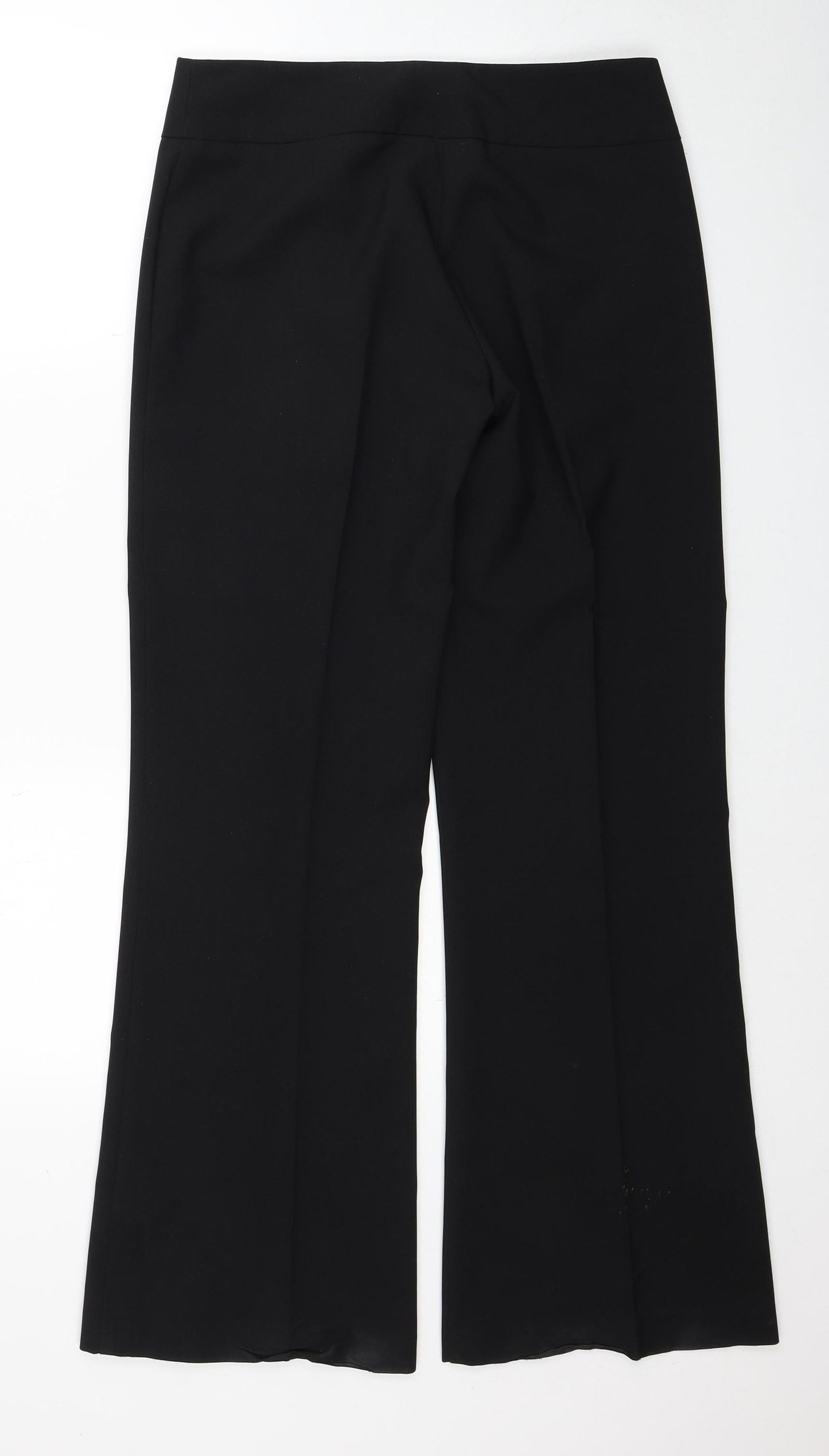 F&F Womens Black Polyester Trousers Size 10 Regular Zip