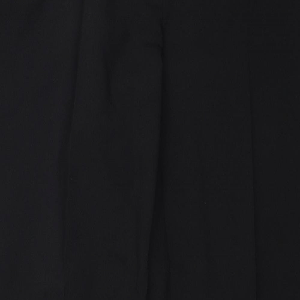 F&F Womens Black Polyester Trousers Size 10 Regular Zip
