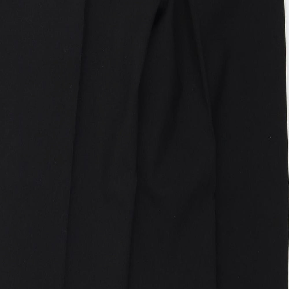 F&F Womens Black Polyester Trousers Size 10 Regular Zip