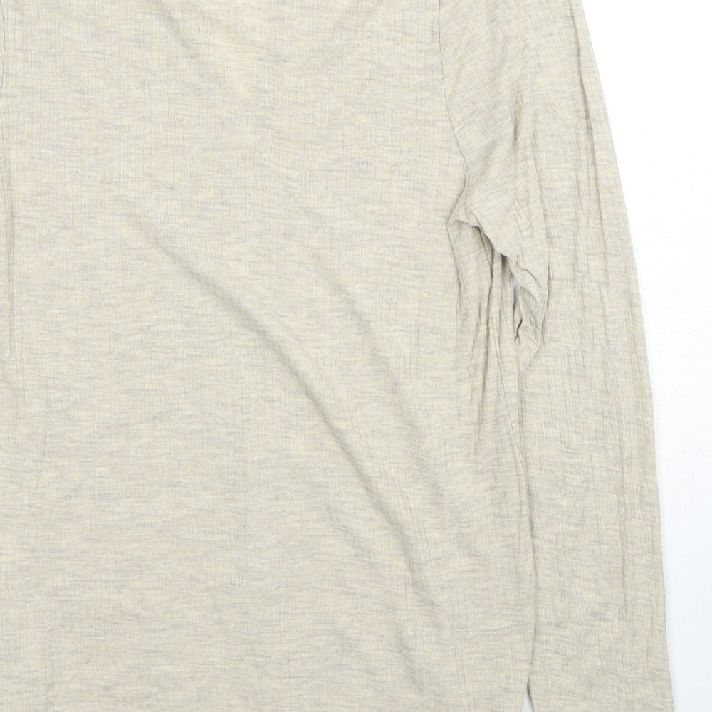 Per Una Womens Beige Polyester Basic T-Shirt Size 18 V-Neck