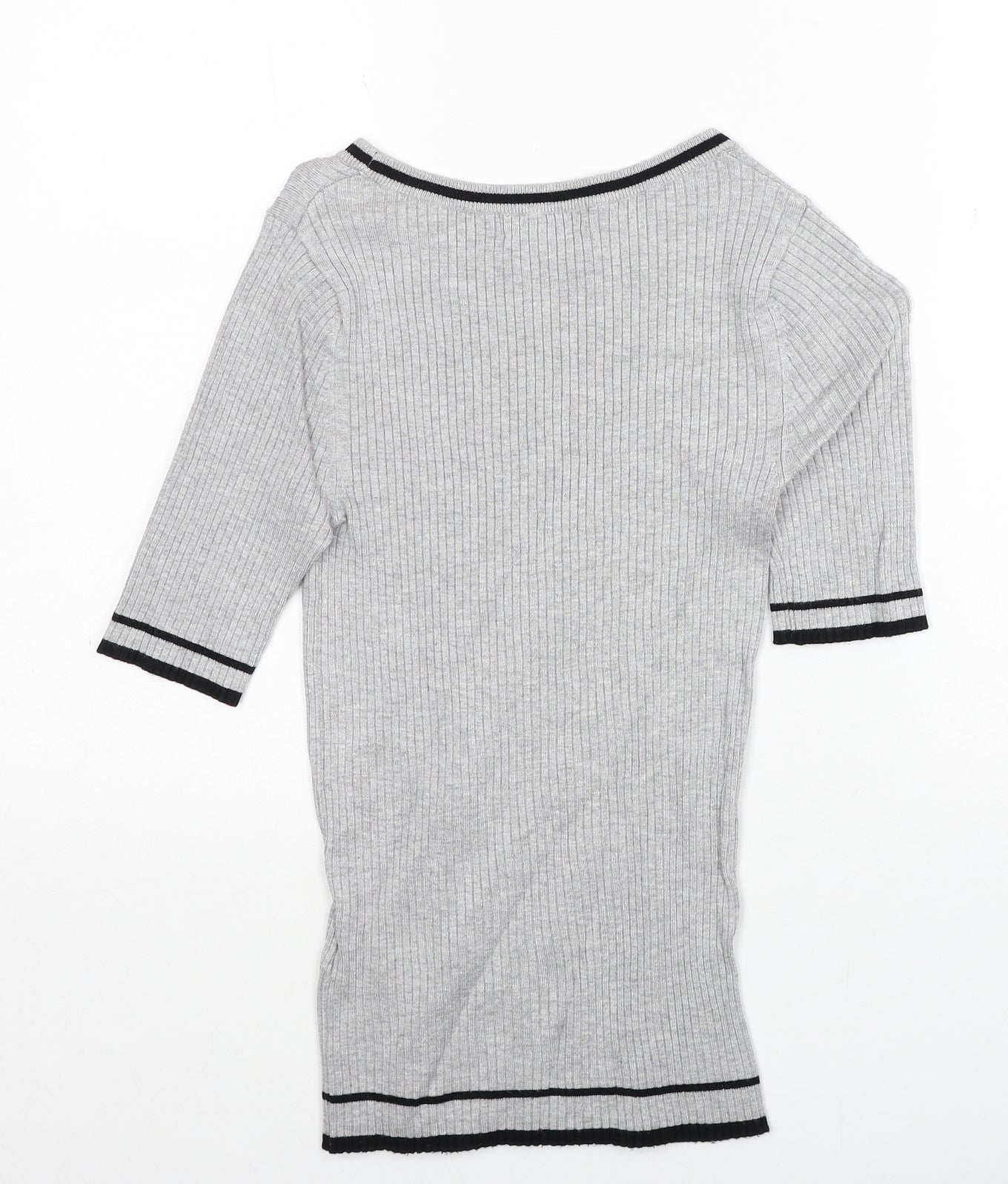 Debenhams Womens Grey Boat Neck Viscose Pullover Jumper Size 10