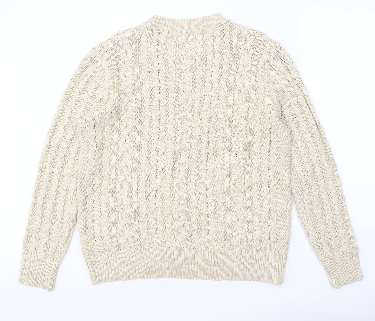 Atmosphere Womens Beige Round Neck Acrylic Pullover Jumper Size 16