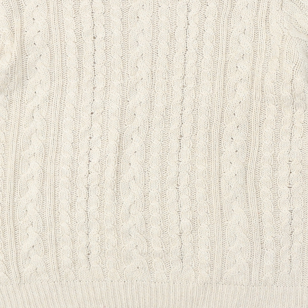 Atmosphere Womens Beige Round Neck Acrylic Pullover Jumper Size 16