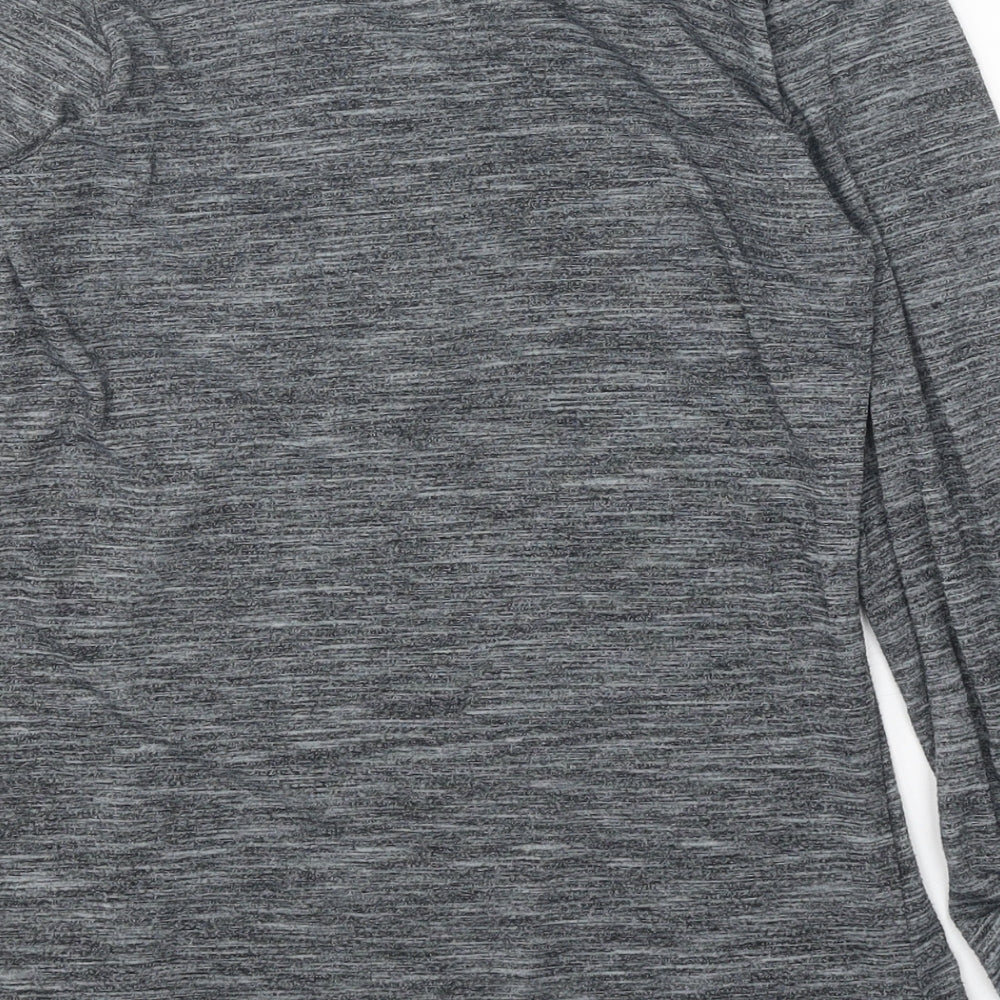 Primark Womens Grey Polyester Basic T-Shirt Size 6 V-Neck