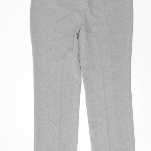 South Womens Grey Polyester Trousers Size 16 Regular Zip