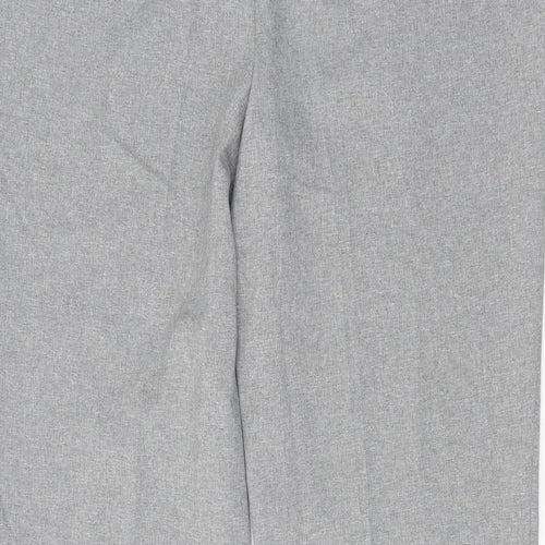 South Womens Grey Polyester Trousers Size 16 Regular Zip