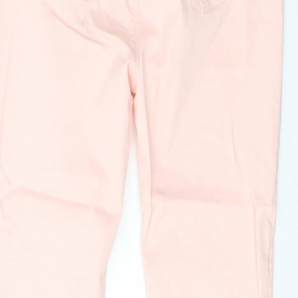 Dorothy Perkins Womens Pink Cotton Skinny Jeans Size 14 Regular Zip