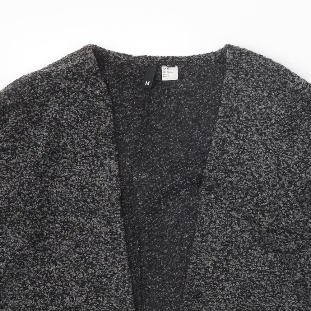 Divided Womens Grey V-Neck Acrylic Cardigan Jumper Size M