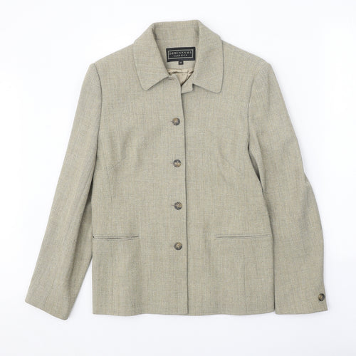 Classics Womens Beige Jacket Size 12 Button