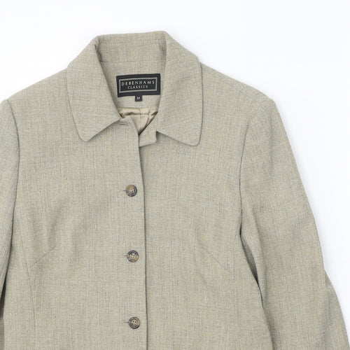 Classics Womens Beige Jacket Size 12 Button