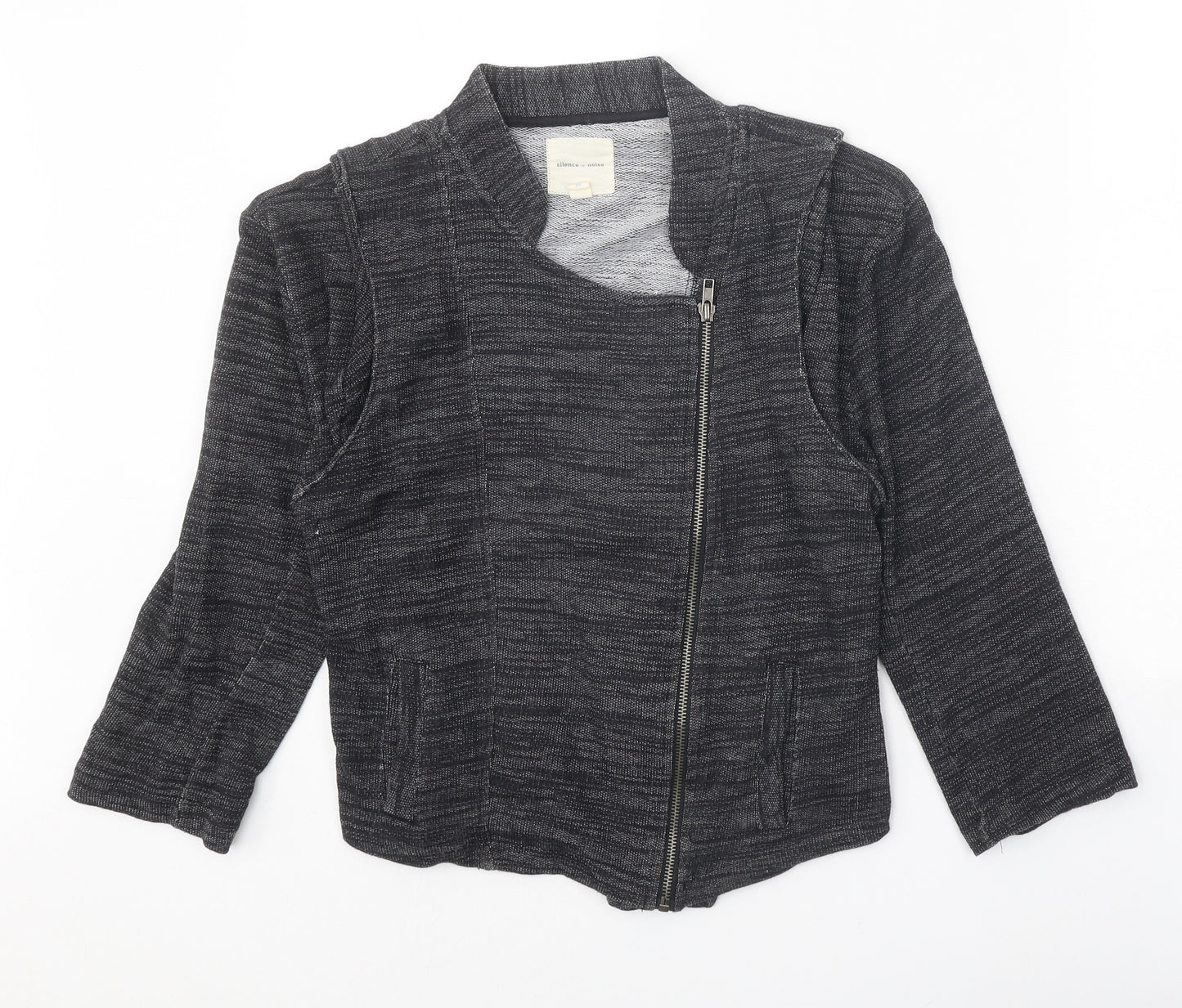 Silence + Noise Womens Black Jacket Size M Zip