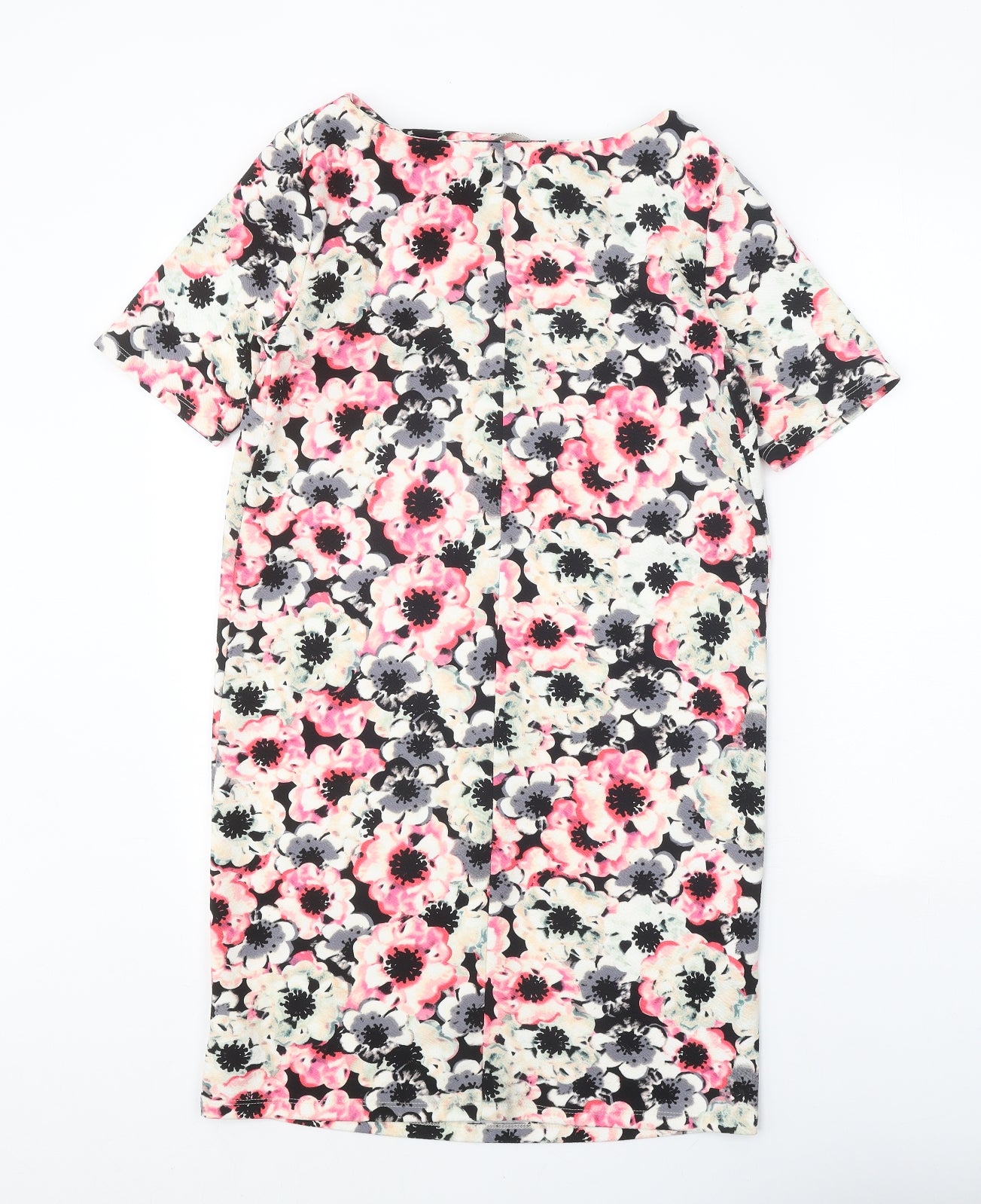 George Womens Multicoloured Floral Polyester Shift Size 8 Boat Neck Pullover