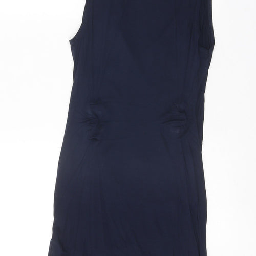PRETTYLITTLETHING Womens Black Viscose Bodycon Size 10 Halter Button