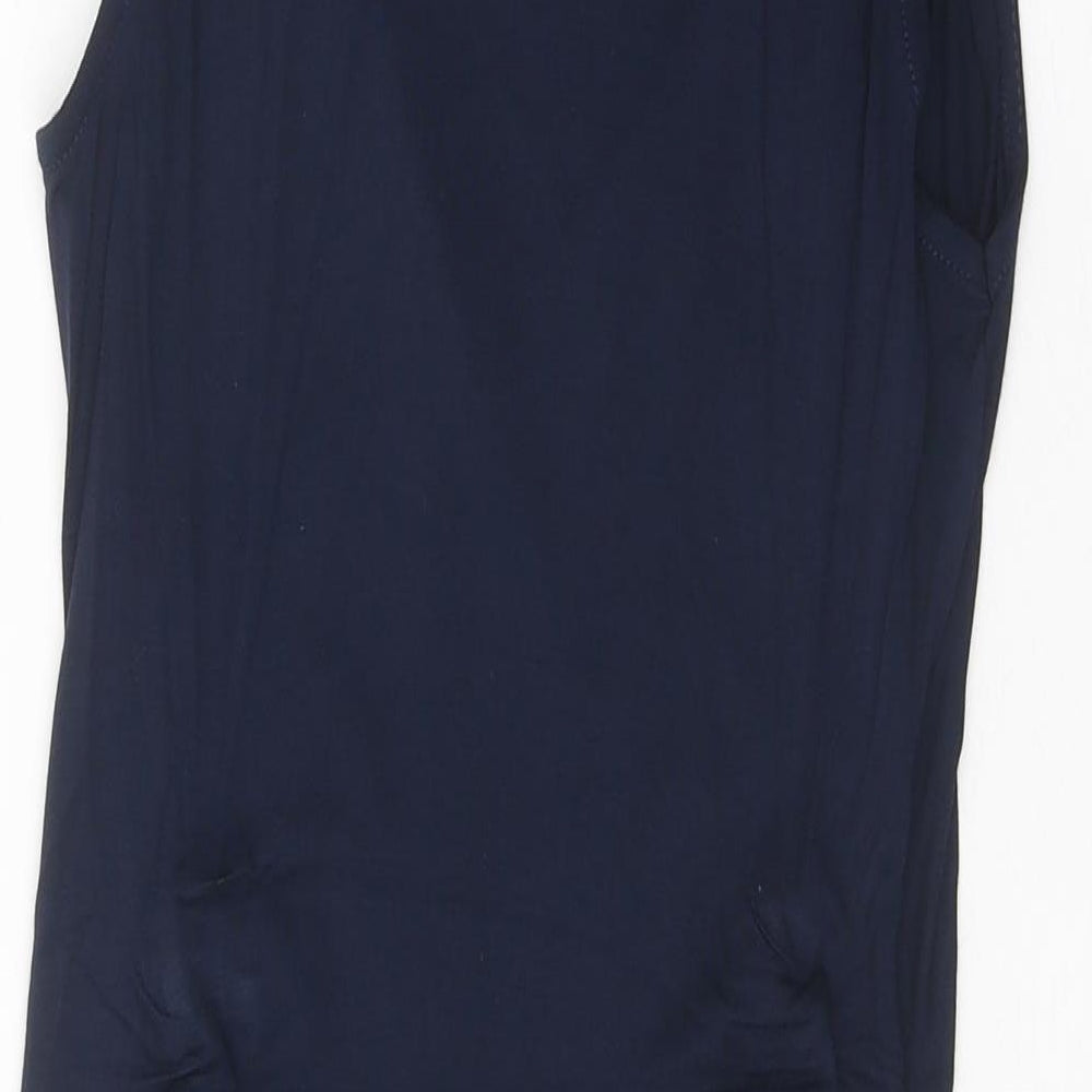 PRETTYLITTLETHING Womens Black Viscose Bodycon Size 10 Halter Button