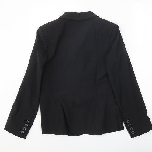 Arabella B Womens Black Polyester Jacket Blazer Size M