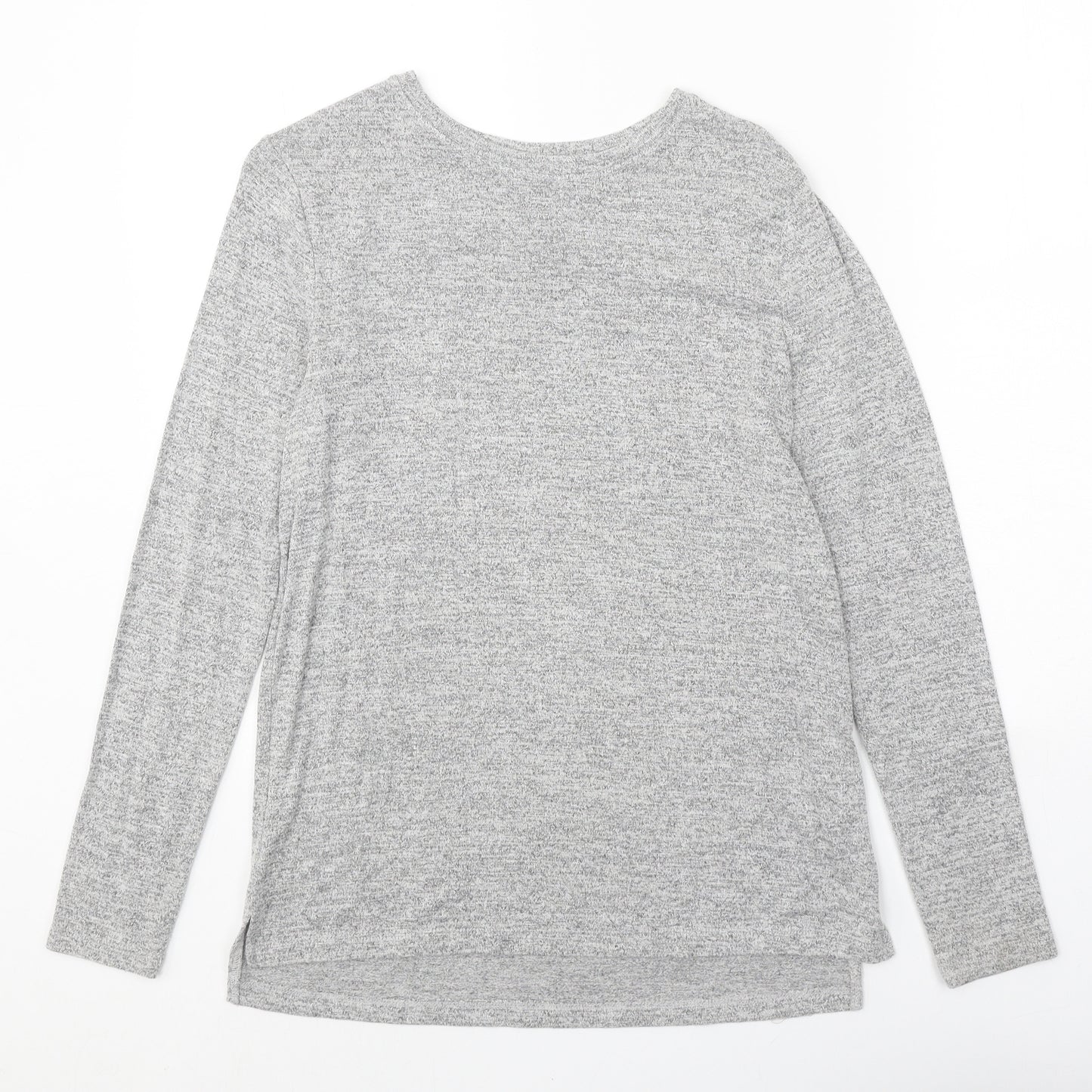 FOREVER 21 Womens Grey Round Neck Acrylic Pullover Jumper Size S