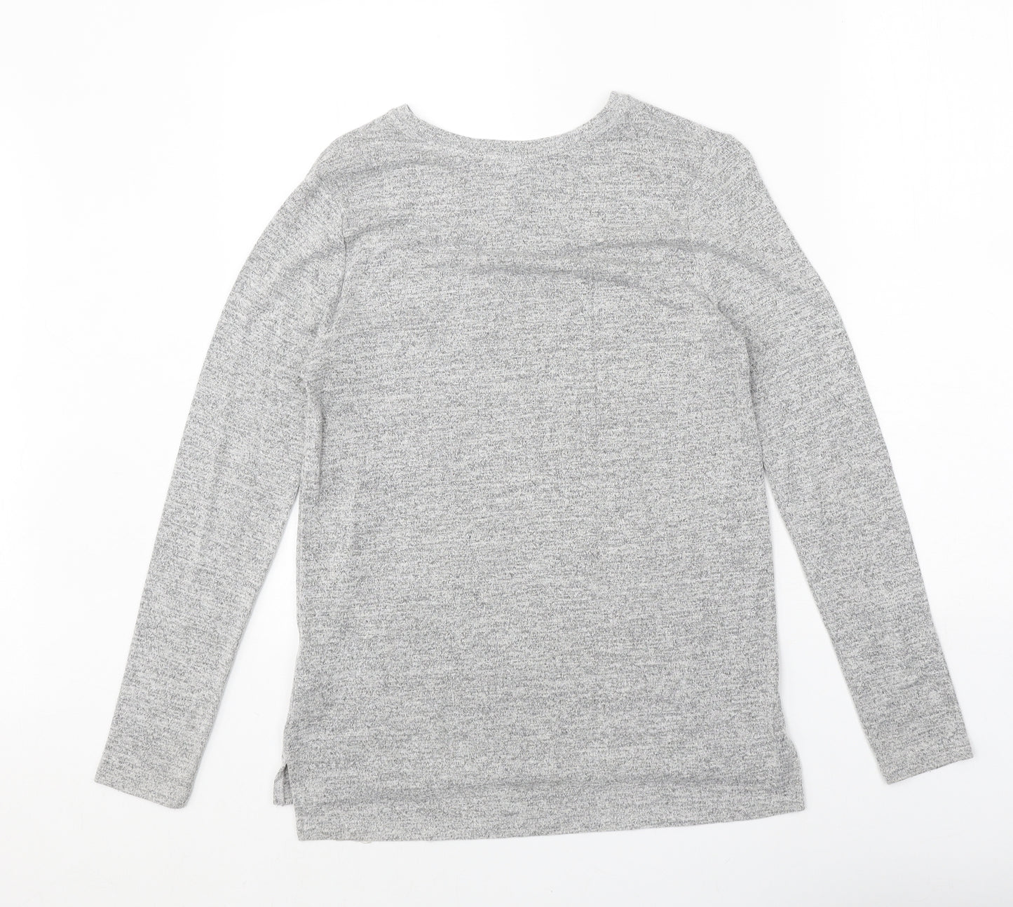 FOREVER 21 Womens Grey Round Neck Acrylic Pullover Jumper Size S