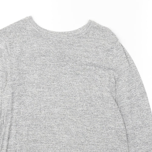 FOREVER 21 Womens Grey Round Neck Acrylic Pullover Jumper Size S